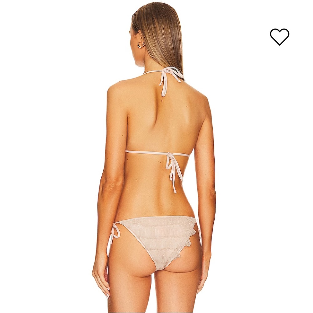 NWT CHIO Elegant Cream Ruffle Bikini Set – Luxury Swimwear like LoveShackFancy - Picture 4 of 9